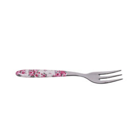 Kleine vork Bella, wit met roze rozen van Isabelle Roze