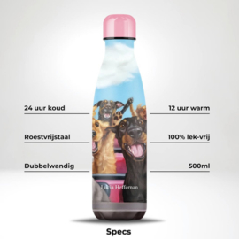 IZY thermo drinkfles "Thrill Seekers' van Lucia Heffernan, 500 ml