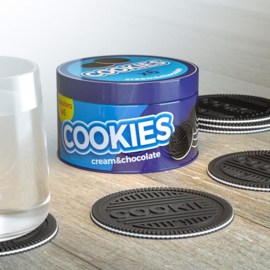 6 cookies glasonderzetters in blikje van Balvi
