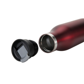 Moulo thermo drinkfles mat rood met slotdeksel, 500 ml