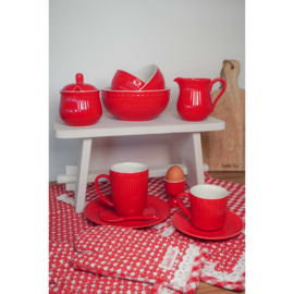 Eierdop rood met hartjes Isabelle Rose