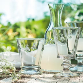 Wijnglas "bij",  transparant van La Rochère, set van 6 stuks