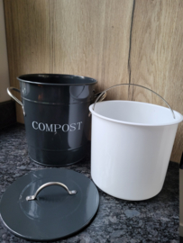 Compostbak houtskool zwart van Isabelle Rose