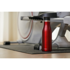 Moulo thermo drinkfles mat rood met slotdeksel, 500 ml
