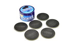 6 cookies glasonderzetters in blikje van Balvi