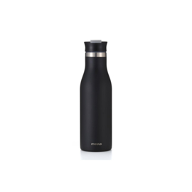 Moulo thermo drinkfles mat zwart met slotdeksel, 500 ml
