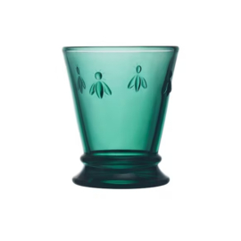 Waterglas "bij", smaragdgroen van La Rochère, set van 6 stuks