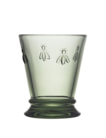 Waterglas "bij", provence groen van La Rochère, set van 6 stuks