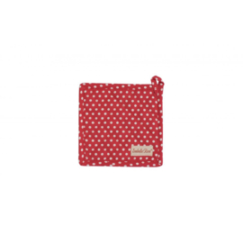 Pannenlap polka dot rood van Isabelle Rose