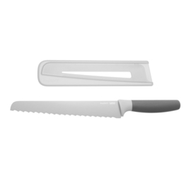 Leo line broodmes  grijs 23 cm met beschermhoes van BergHOFF