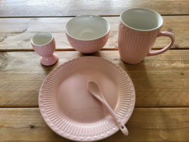 Porseleinen lepel roze met hartjes Isabelle Rose