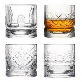 Set van 4 whiskeyglazen Dandy, van La Rochère
