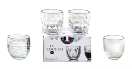 Set  van 4 verschillende espressoglaasjes van La Rochère
