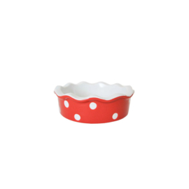 Kleine taartvorm rood met witte stippen van Isabelle Rose
