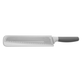 Leo line broodmes  grijs 23 cm met beschermhoes van BergHOFF