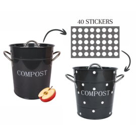 Compostbak houtskool zwart van Isabelle Rose