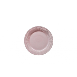Dessert/ontbijtbord roze met hartjes Isabelle Rose