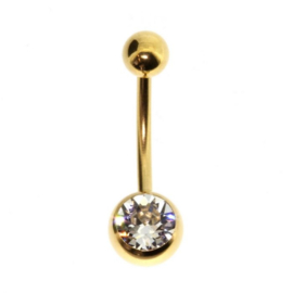 Navelpiercing basic GOUD