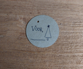 Kerst label - kerstboom
