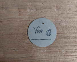Kerst label - kerstbal