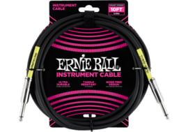 Ernie Ball 6048 gewebtes Gitarrenkabel 3 Meter schwarz