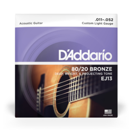 D'Addario EJ13 Custom Light snaren set voor akoestische/western gitaar