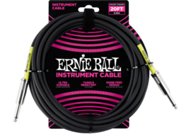 Ernie Ball 6046 gewebtes Gitarrenkabel 6 Meter schwarz