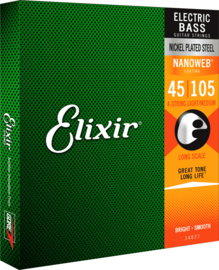 Elixir 14077 Light-Medium Electric Bass NPS Nanoweb 45-105 bas snaren