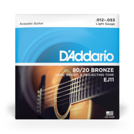 D'Addario EJ11 Light snaren set voor akoestische western gitaar