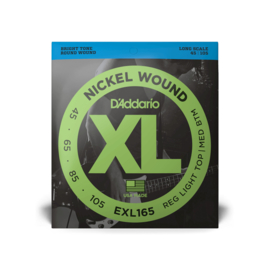 D'Addario EXL165 Nickel Wound Reg.Light snarenset bas gitaar