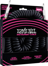 Ernie Ball 6044 gekrulde instrumenten kabel 9 m zwart