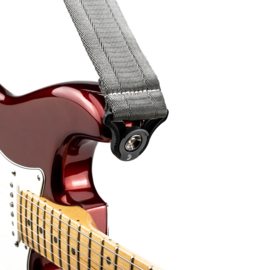 D'Addario 50BAL09 Auto Lock Metal Gray gitaarband grijs