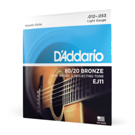 D'Addario EJ11 Light snaren set voor akoestische western gitaar