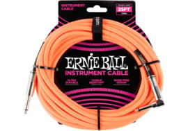 Ernie Ball 6067 geweven gitaar kabel 7,6 meter neon oranje