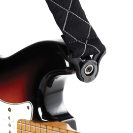 D'Addario 50BAL02 Auto Lock Black Padded Diamonds gitaarband