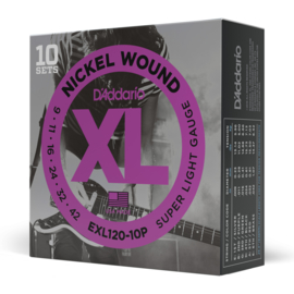 D'Addario EXL120-10P  10 pack snaren set voor elektrische gitaar