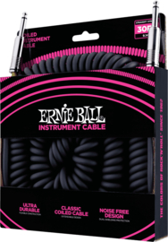 Ernie Ball 6044 Curly Instrumentenkabel 9m Schwarz