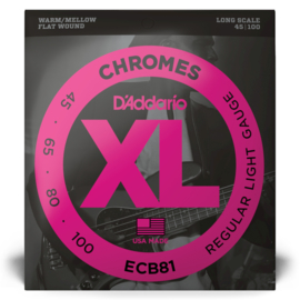 D'Addario  ECB81 Flat Wound Chrome Light Saiten set für E Bass
