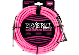 Ernie Ball 6078 geweven gitaar kabel 3 meter Neon roze
