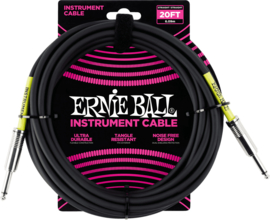 Ernie Ball 6046 gewebtes Gitarrenkabel 6 Meter schwarz