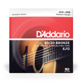 D'Addario EJ12 Medium snaren set voor akoestische western gitaar