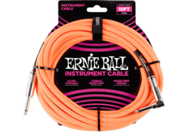 Ernie Ball 6079 geweven gitaar kabel 3 meter neon oranje