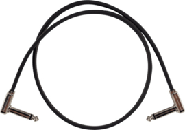Ernie Ball 6228 Flat Ribbon Patch Cable haaks 60 cm platte Jacks zwart