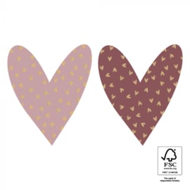 Stickers Duo | Small Hearts Gold - Sweet | 6 stuks