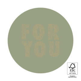 Sticker | For You Gold - Old Green | 6 stuks