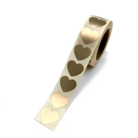 Sluitsticker | heart gold 5 cm