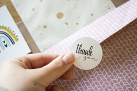 Sluitsticker | thank you | hartje