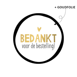 Sluitsticker | bedankt voor je bestelling | 50 stuks