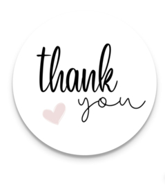 Sluitsticker | thank you | hartje