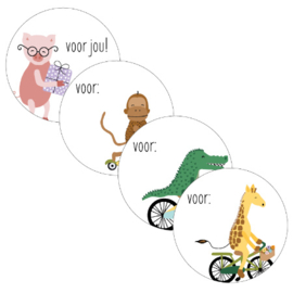 Sluitstickers | party animals | voor jou